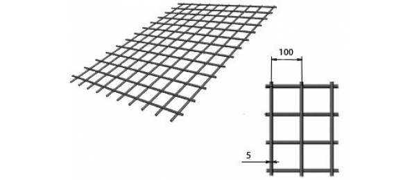 Сетка сварная (дорожная) 100х100х5мм 1,5х2м купить с доставкой в Киевском